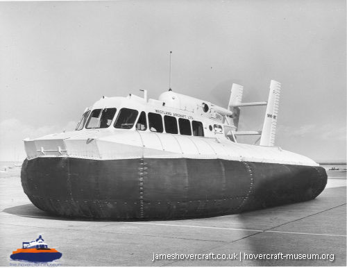 SRN5 with Westland -  (credit: The <a href='http://www.hovercraft-museum.org/' target='_blank'>Hovercraft Museum Trust</a>).